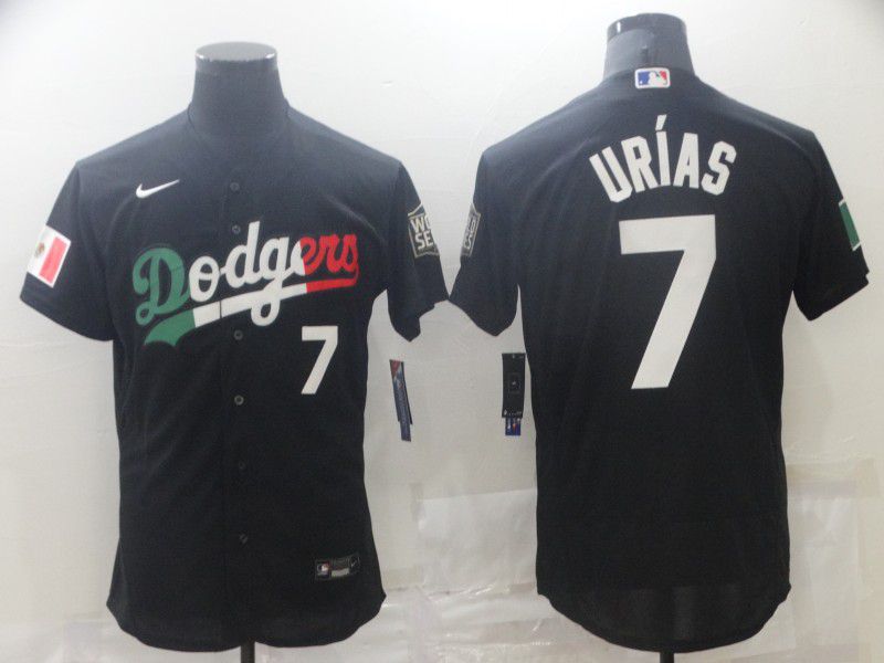 Men Los Angeles Dodgers #7 Urias Black Elite 2021 Nike MLB Jerseys1->los angeles angels->MLB Jersey